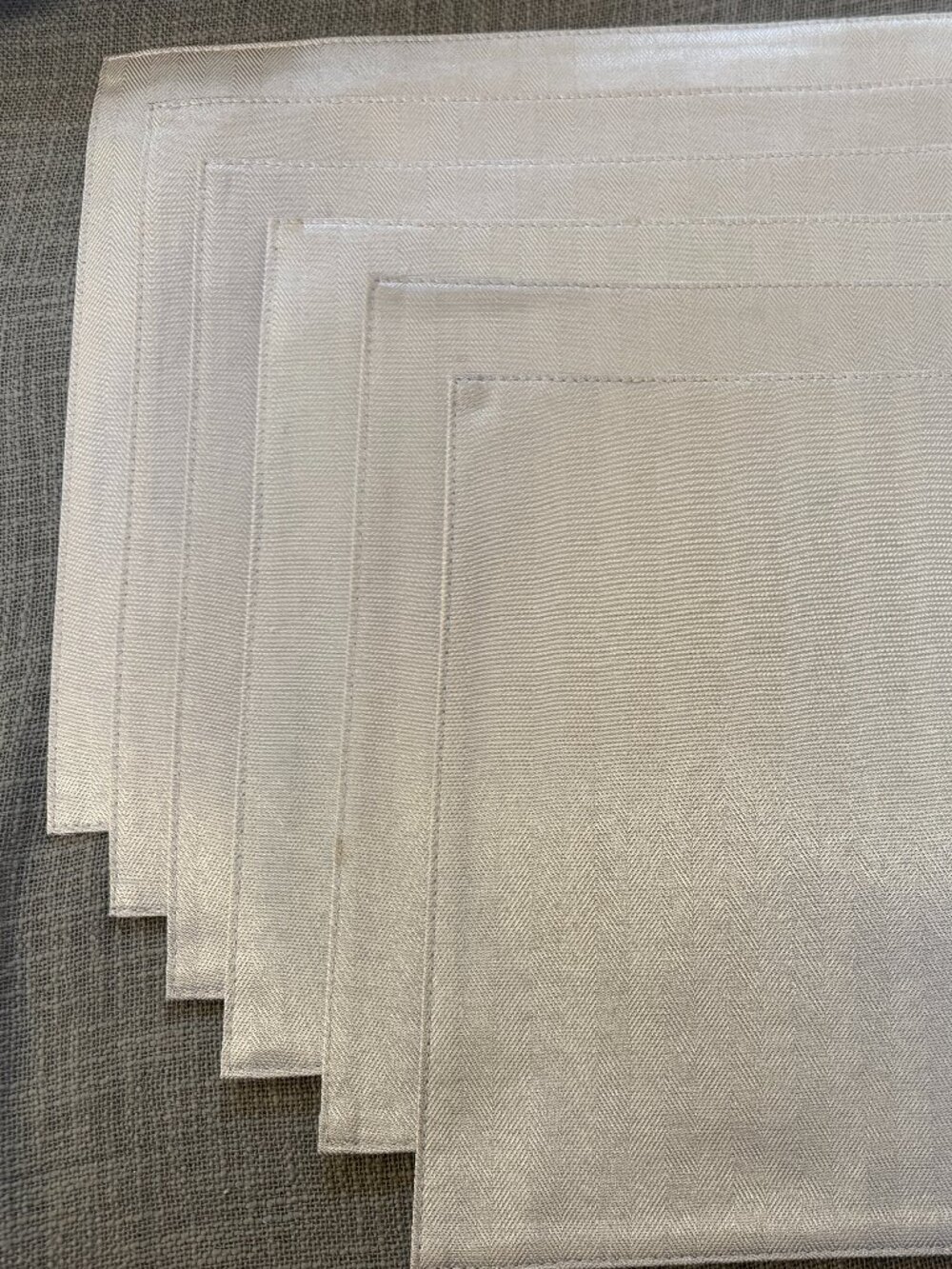 Lot 6 Retired Vintage Ralph Lauren Tuxedo Placemats 14 X 19 - Sterling NWT
